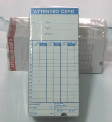 Thẻ Giấy Chấm Công Ac