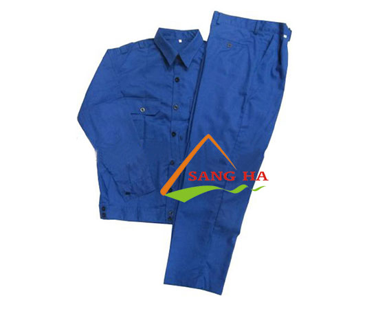 Quần Áo Bảo Hộ Kaki 35/65 Màu Xanh Số 8
